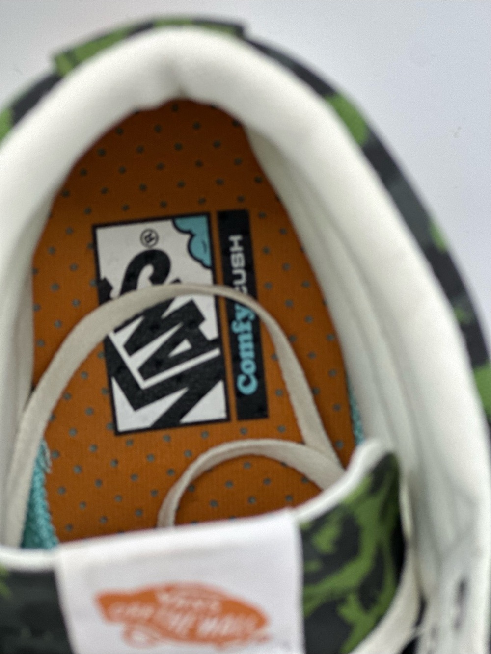 Vans High-Top Sneakers in Green Leopard Camo - Picture 4 of 10